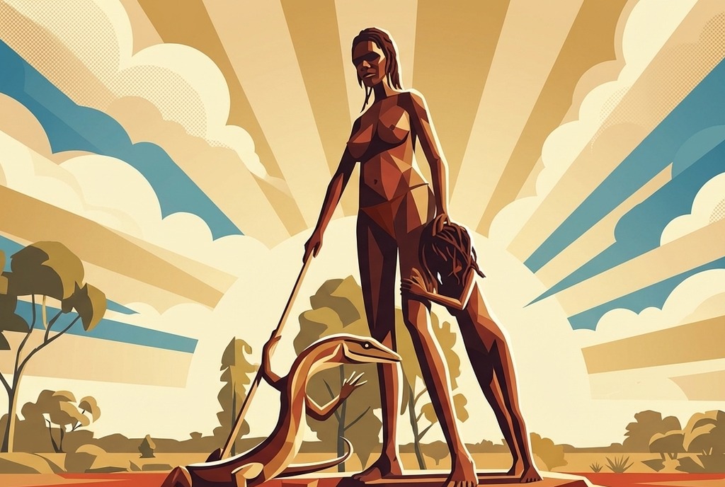 Anmatjere Woman and Child