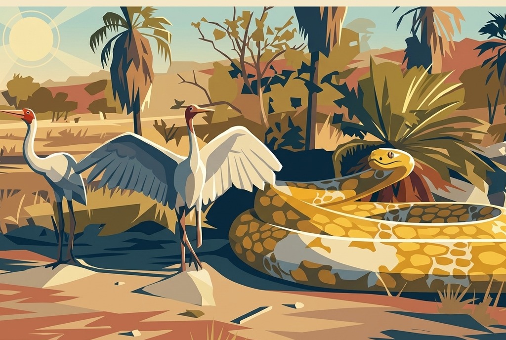 Gubulla Munda (Brolgas and Snake)